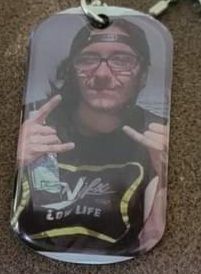 Customer photo review of I Will Carry You With Me Until, Personalized Keychain, Memorial Gifts, Custom Photo