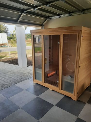 Customer photo review of Smartmak Wooden Dry sauna Cabin Customized Far Infrared Sauna Room