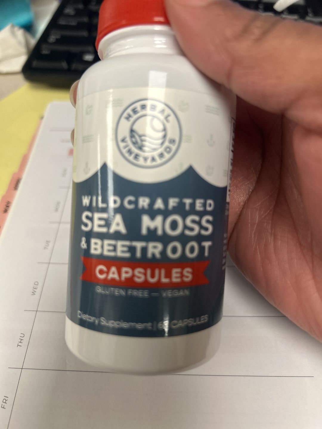 Customer photo review of Organic Sea Moss & Beet Root Capsules - 60 Count