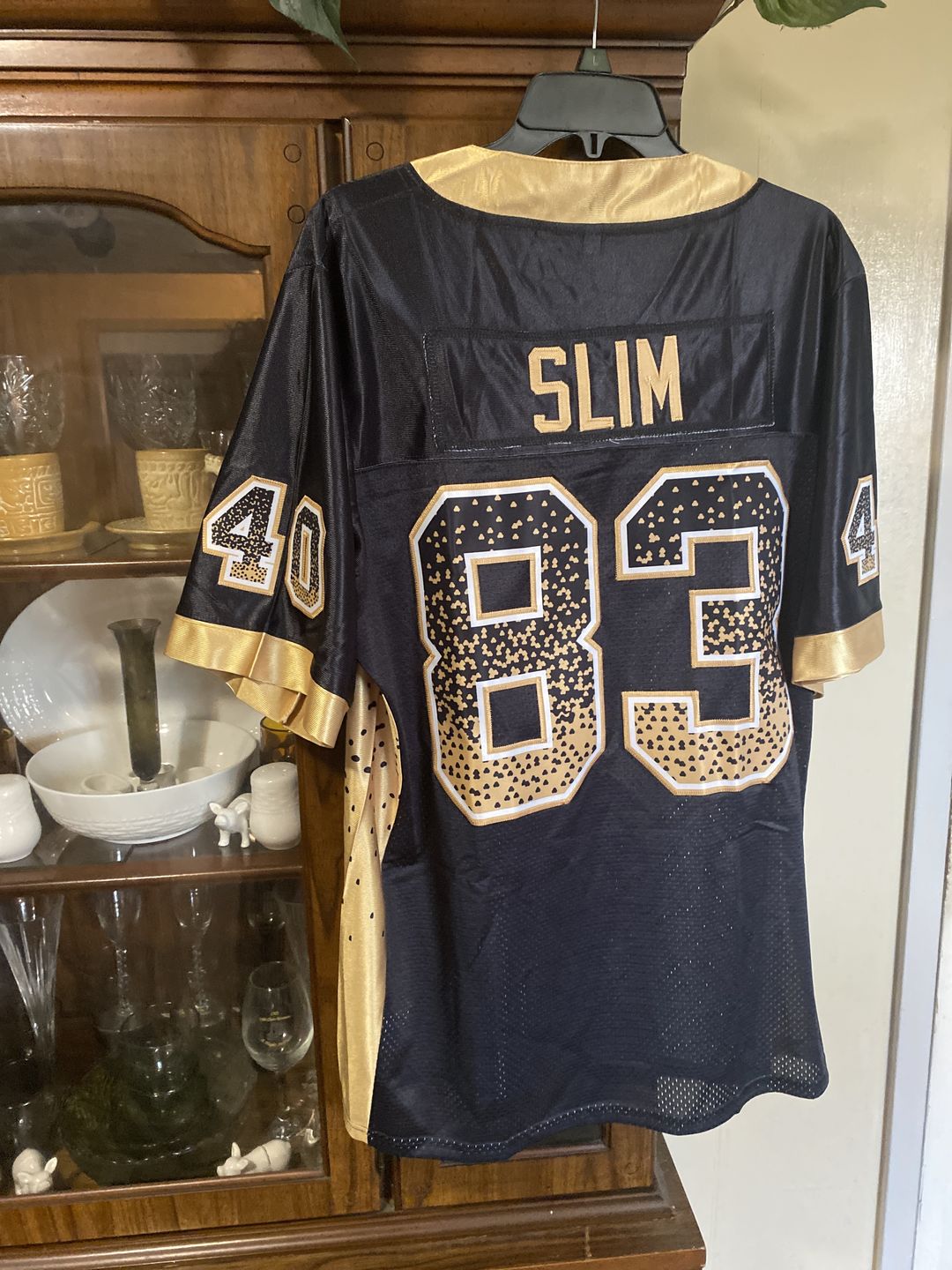 Customer photo review of Custom Black Vegas Gold-White Drift Fashion Mesh Authentic American Football Jersey