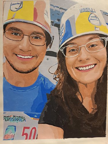 Customer photo review of Custom Paint By Numbers Kit - Upload Your Photo - Brush Set Included