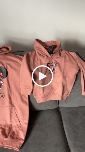 Customer video review of Mama & Minnie Ears Mum & Kid Matching Dusty Pink Hoodies