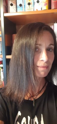 Customer photo review of at-home keratin treatment kit