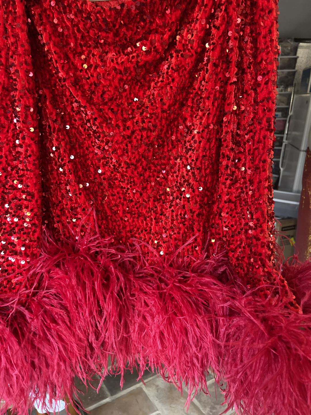 Customer photo review of Ostrich Feather Boa
