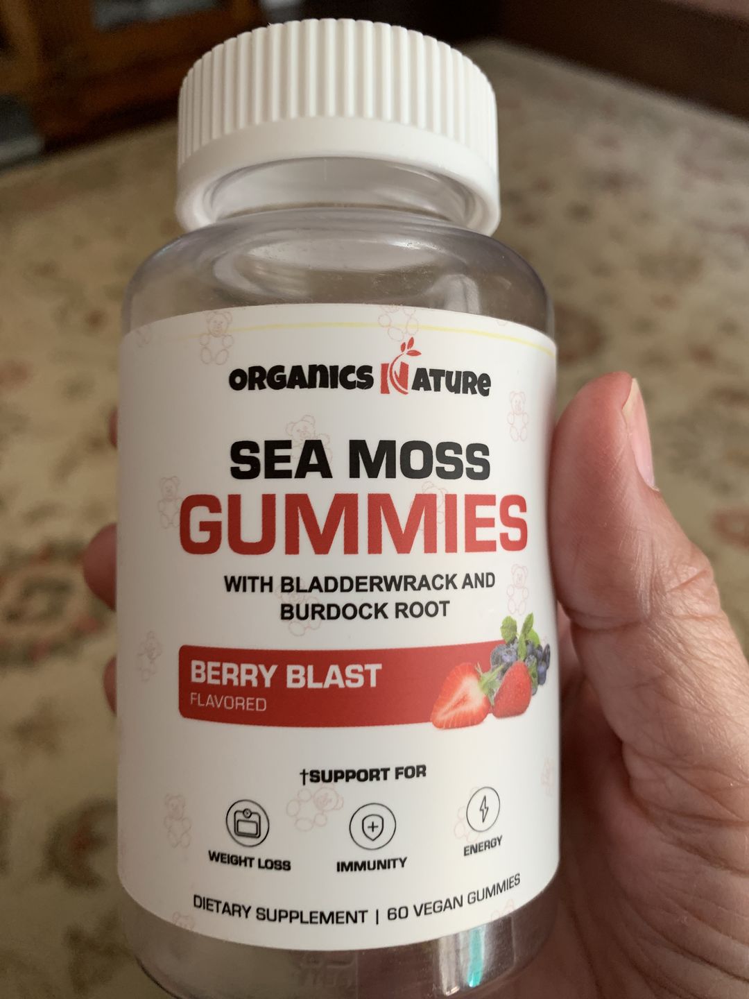 Customer photo review of Irish Sea Moss Gummies With Bladderwrack & Burdock