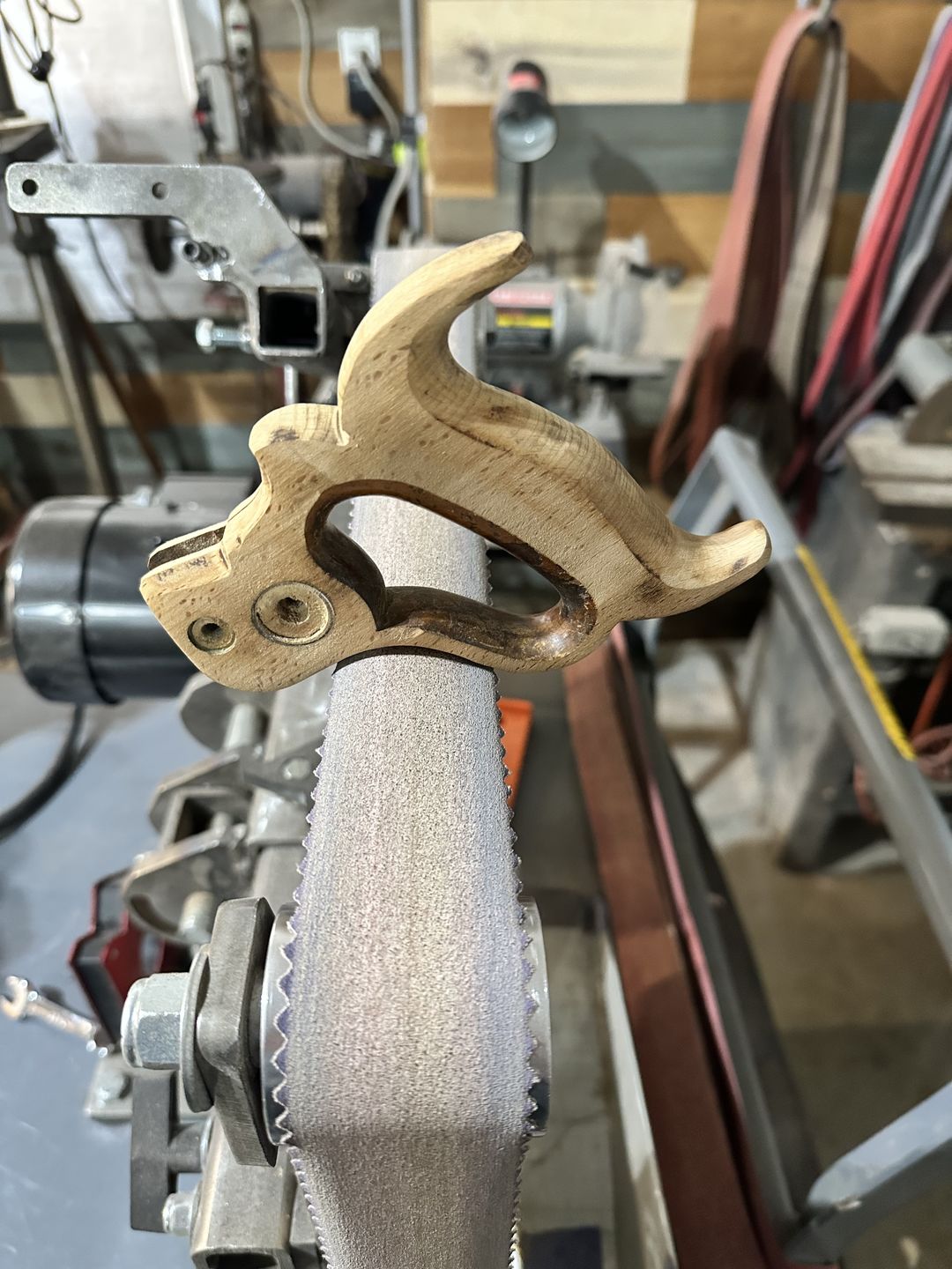 Customer photo review of 2 X 72 Inch Scalloped Aluminum Oxide Sanding Belts, 3 Pack