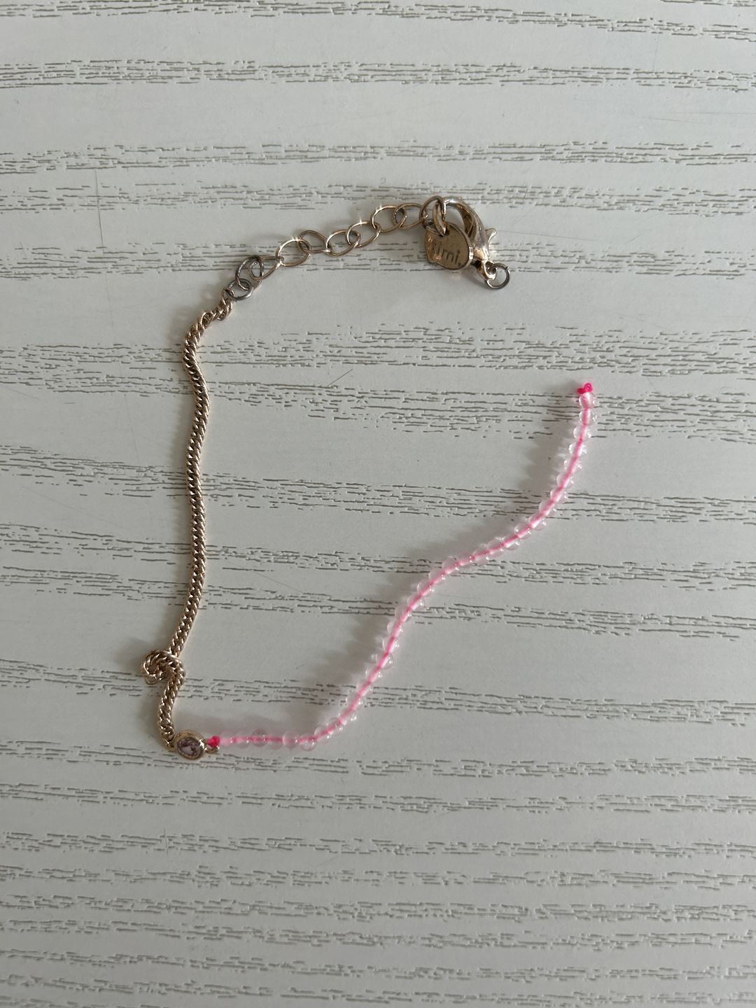 Customer photo review of Isa - Bead and Crystal Chain Bracelet