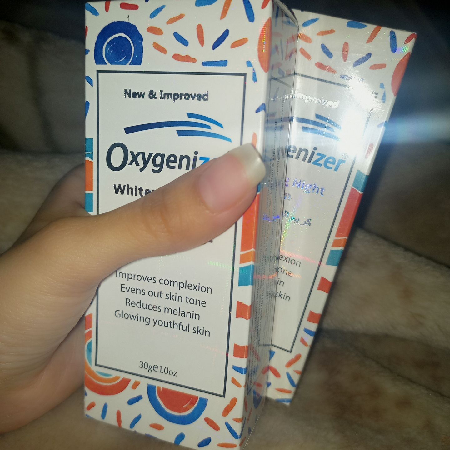 Customer photo review of Cream For Skin Whitening – Oxygenizer