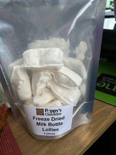 Customer photo review of Freeze Dried Milk Bottle Lollies