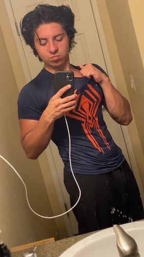 Customer photo review of 2099 Web Slinging Compression Shirt