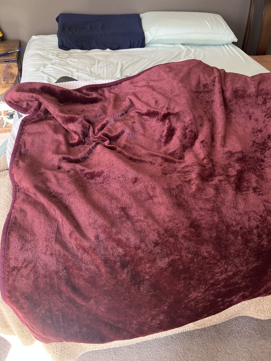 Customer photo review of Waterproof Splash Blanket™️ - Moon Blood Quilted Fleece