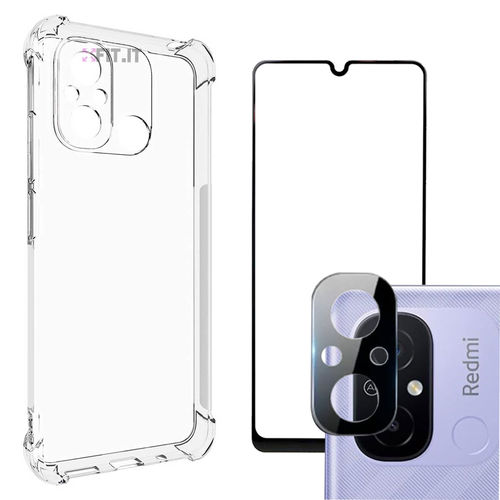 Customer photo review of Kit Capinha Anti Impacto para Xiaomi Redmi 12C + Película 5D Cerâmica + Película de Câmera