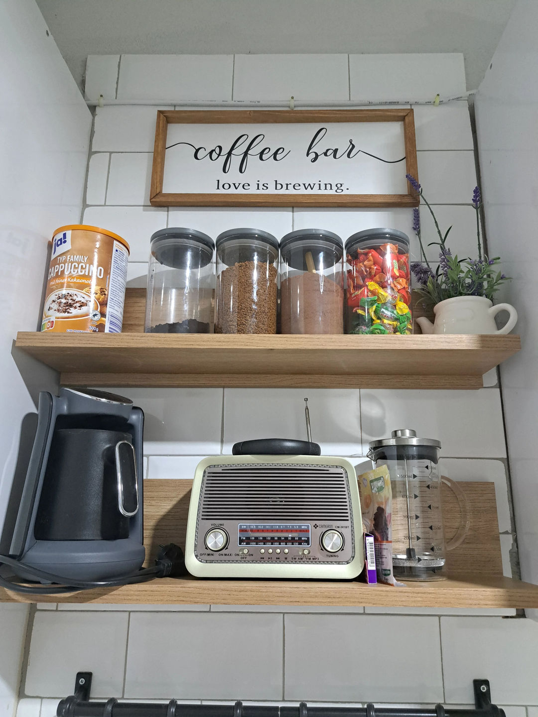Customer photo review of Rani E16 Dekoratif 2 li Duvar Rafı Sepet Ceviz