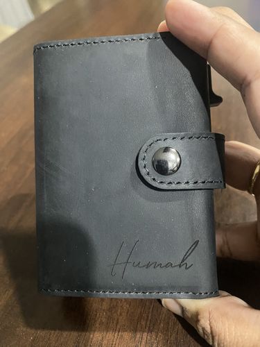 Customer photo review of EasyWallet - Personalised Leather Smart Wallet