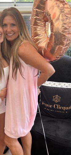 Customer photo review of Invisible Wire Human Hair Extension - Medium Brown Balayage