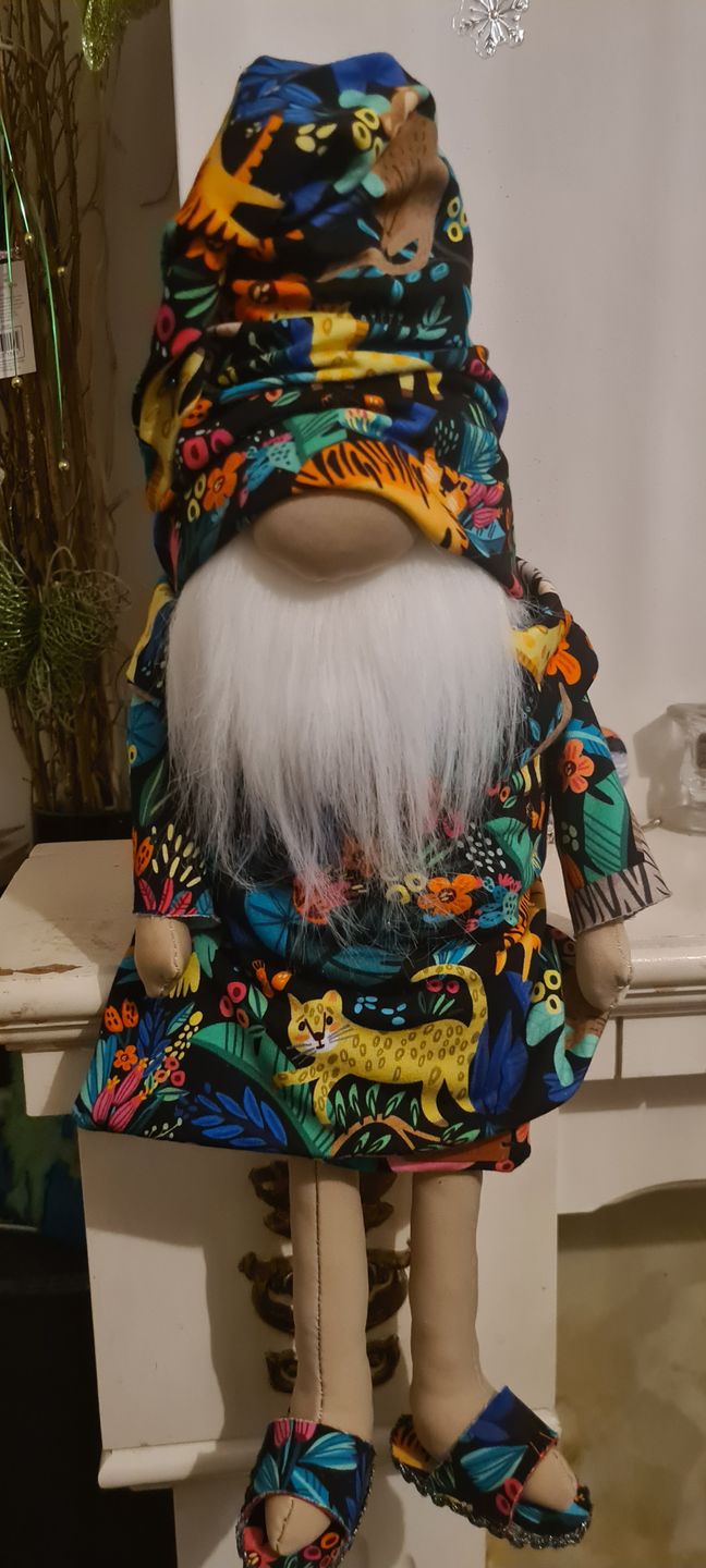 Customer photo review of Animal Jungle on Black French Terry Fabric