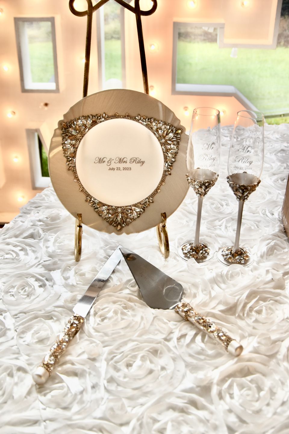 Customer photo review of Ruta Ivory & Gold Set