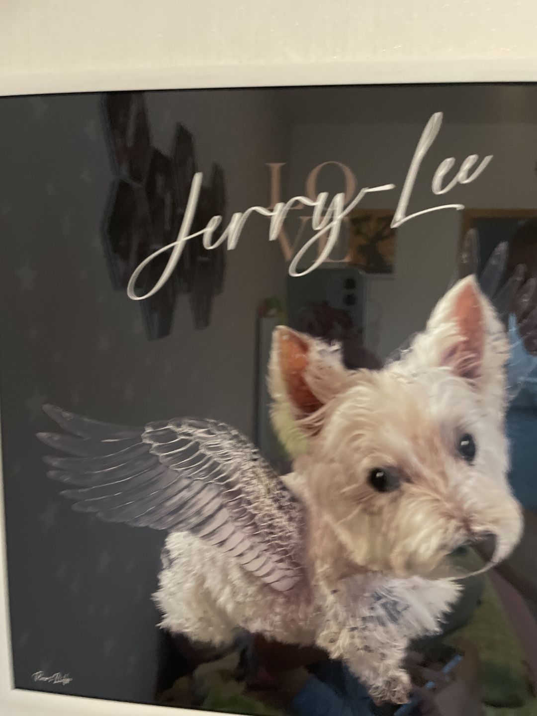 Customer photo review of Personalisiertes Portrait - Silberner Engel Stil