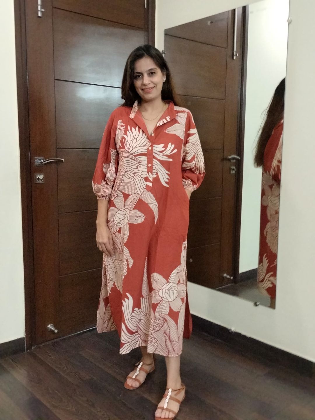 Customer photo review of Anika Dress - Terracotta Satori