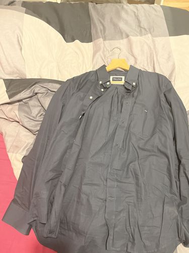 Customer photo review of Chemise bleu foncé unie