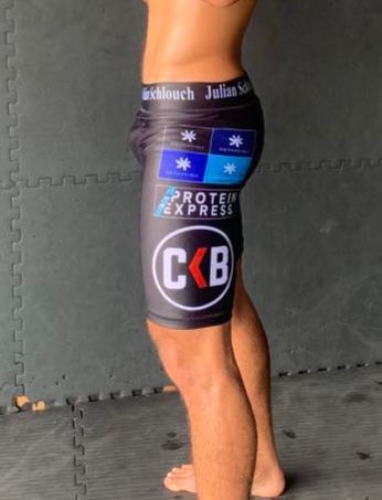 Customer photo review of Custom Black Compression Shorts