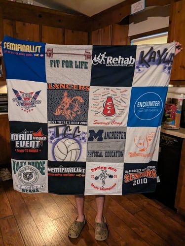T-shirt quilt featuring lancers by Donna from VA