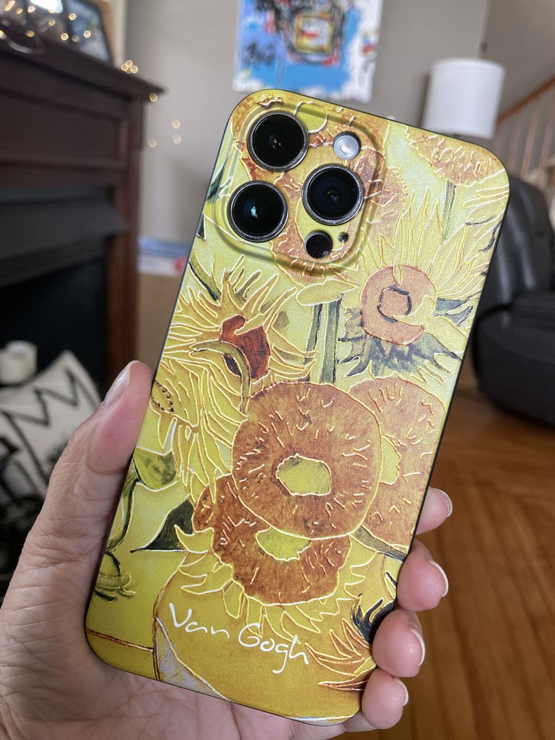 Customer photo review of Van gogh embossed iPhone cases