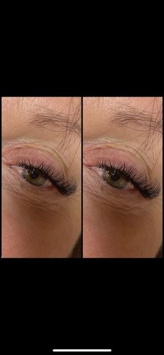 Customer photo review of 0.15 Flat Split Tip Cashmere Eyelash Extensions (16 lines)