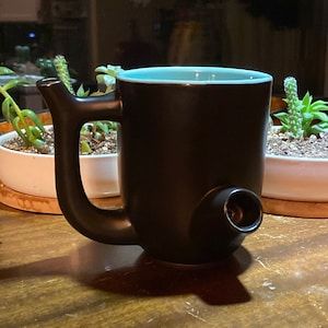 Customer photo review of Wake and Bake Coffee Pipe Mug