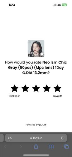 Customer photo review of Neo Ism Chic Gray (50pcs) (Mpc lens) 1Day G.DIA 13.2mm
