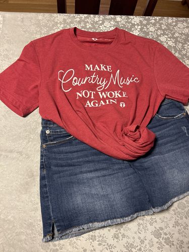 Customer photo review of Make Country Music Not Woke Again (Red)