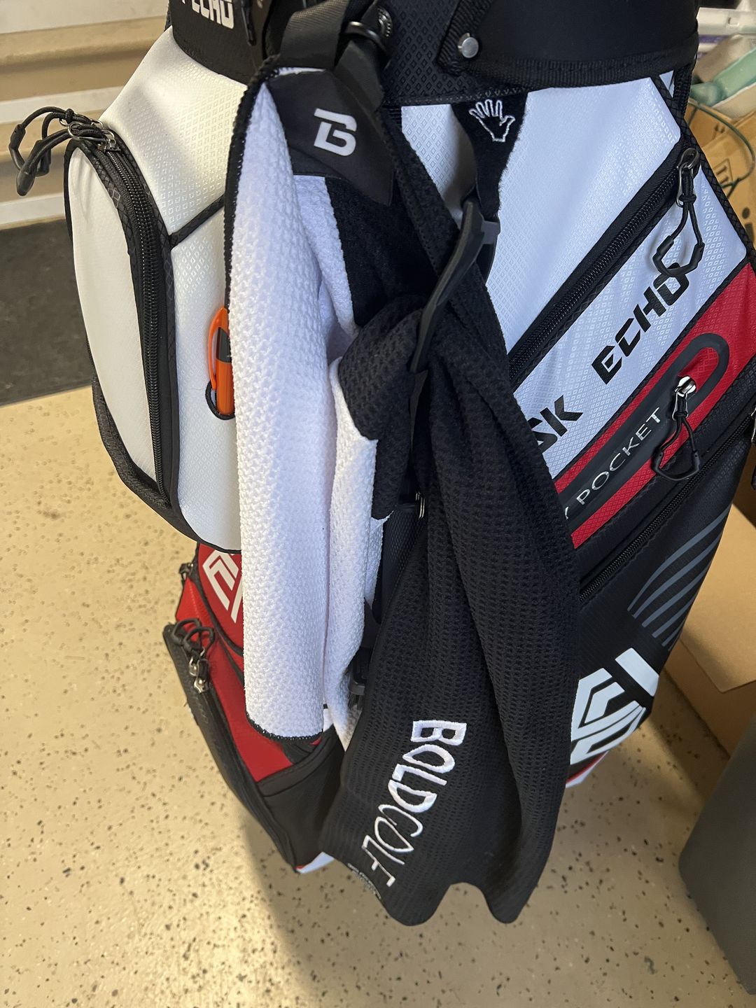 Customer photo review of The Classic - Two-Tone Magnetic Golf Towel Set
