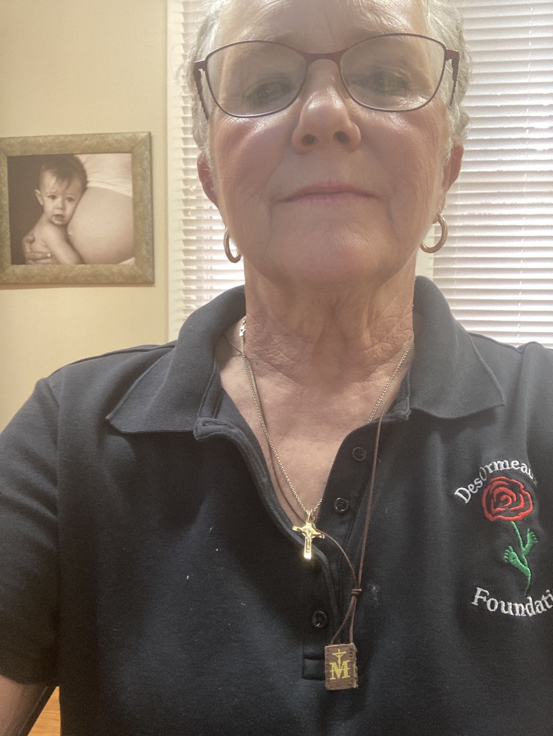Customer photo review of Premium Brown Scapular, Brown & Gold (Mini)
