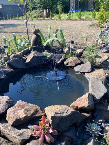 Customer photo review of Ma petit fontaine solaire