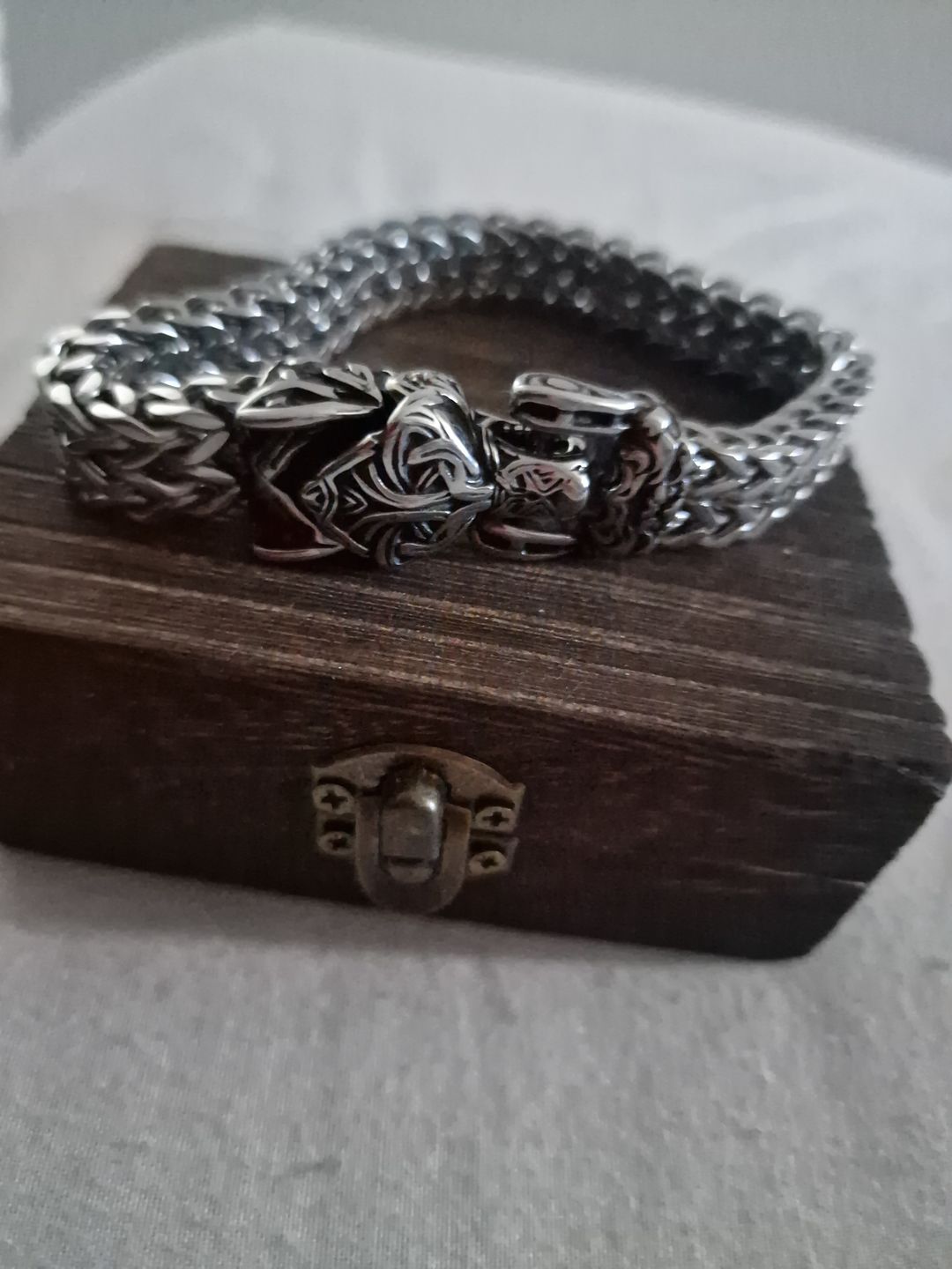 Customer photo review of Fenrir - The Great Wolf - Stainless Steel Bracelet