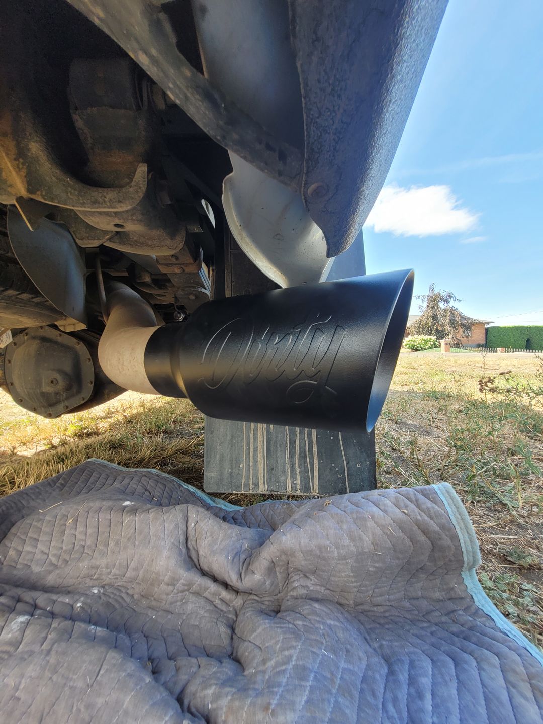 Customer photo review of Universal 4 to 6" Dirty Stainless Exhaust Tip (DDC-EXH-A055)