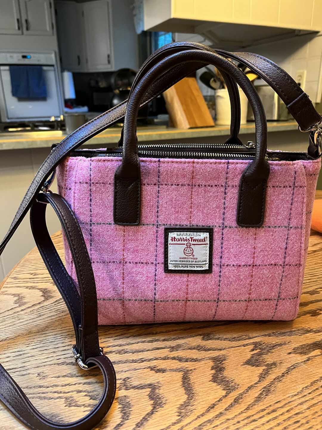 Customer photo review of Harris Tweed Small Tote Bag with Shoulder Strap