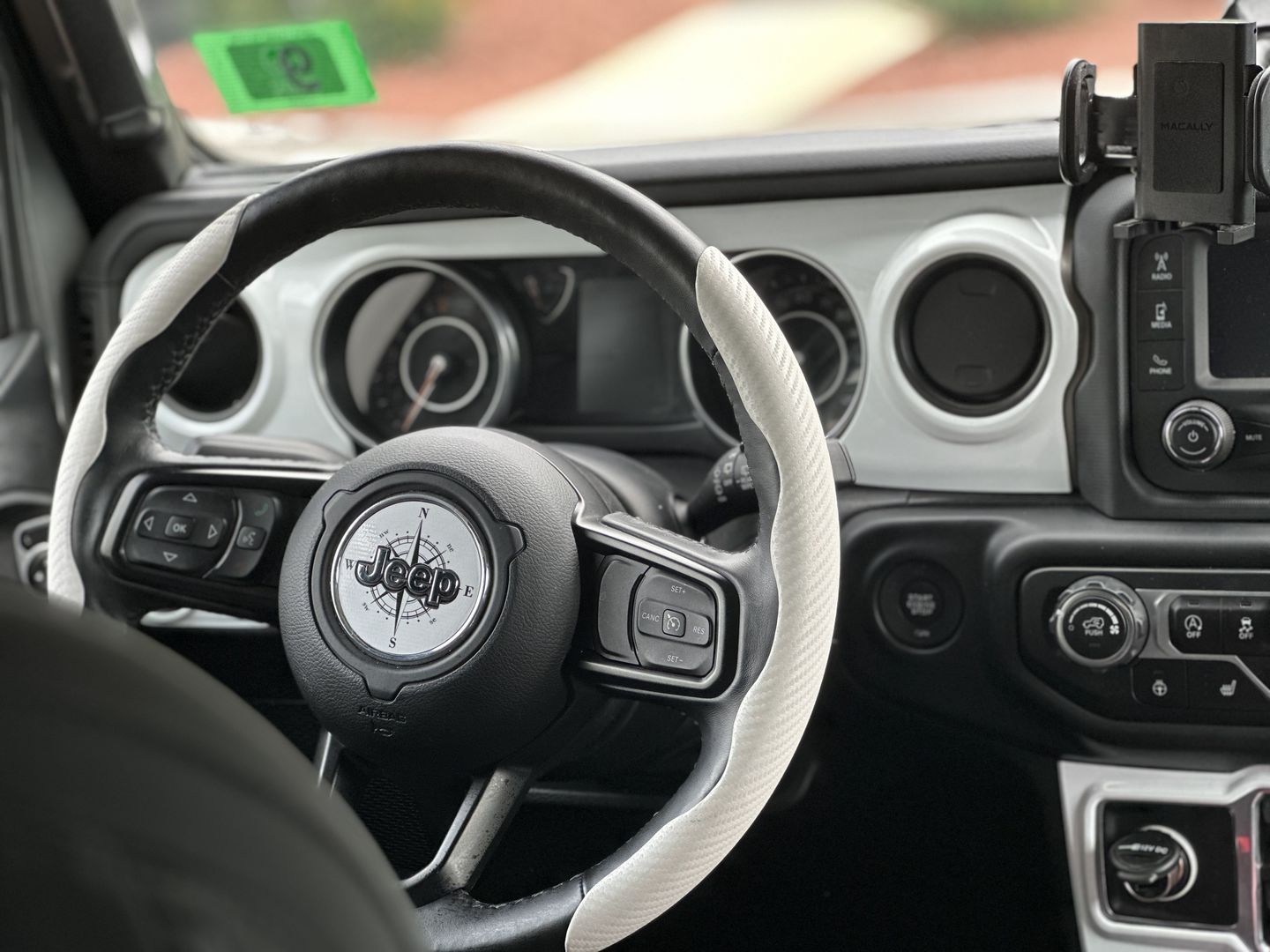 Customer photo review of Compass Steering Wheel Decal for Jeep
