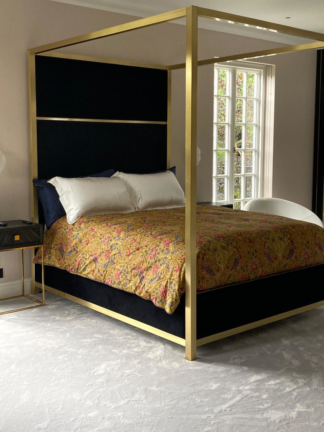 Customer photo review of Midnight Blue Silk Duvet Set