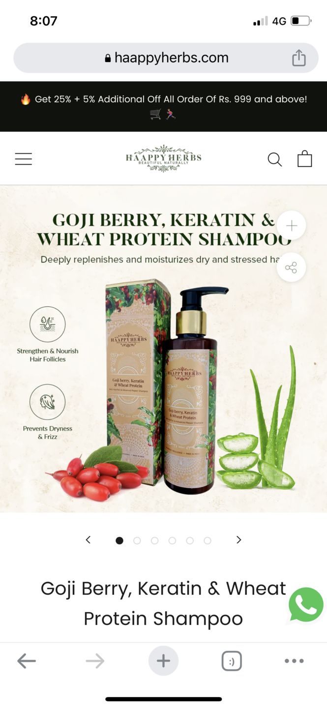 Customer photo review of Goji Berry, Keratin & Wheat Protein Shampoo