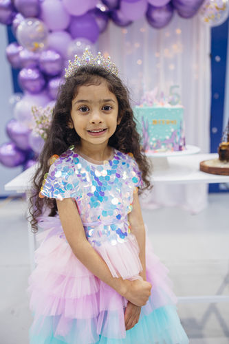 Customer photo review of Baby Girls Colorful  Sequins Princess Dress Toddler Christmas Dress Little Girl Party Dress