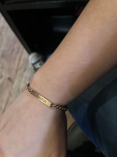 Customer photo review of Engraved Bracelet Set - W/ Eternal Rose Box