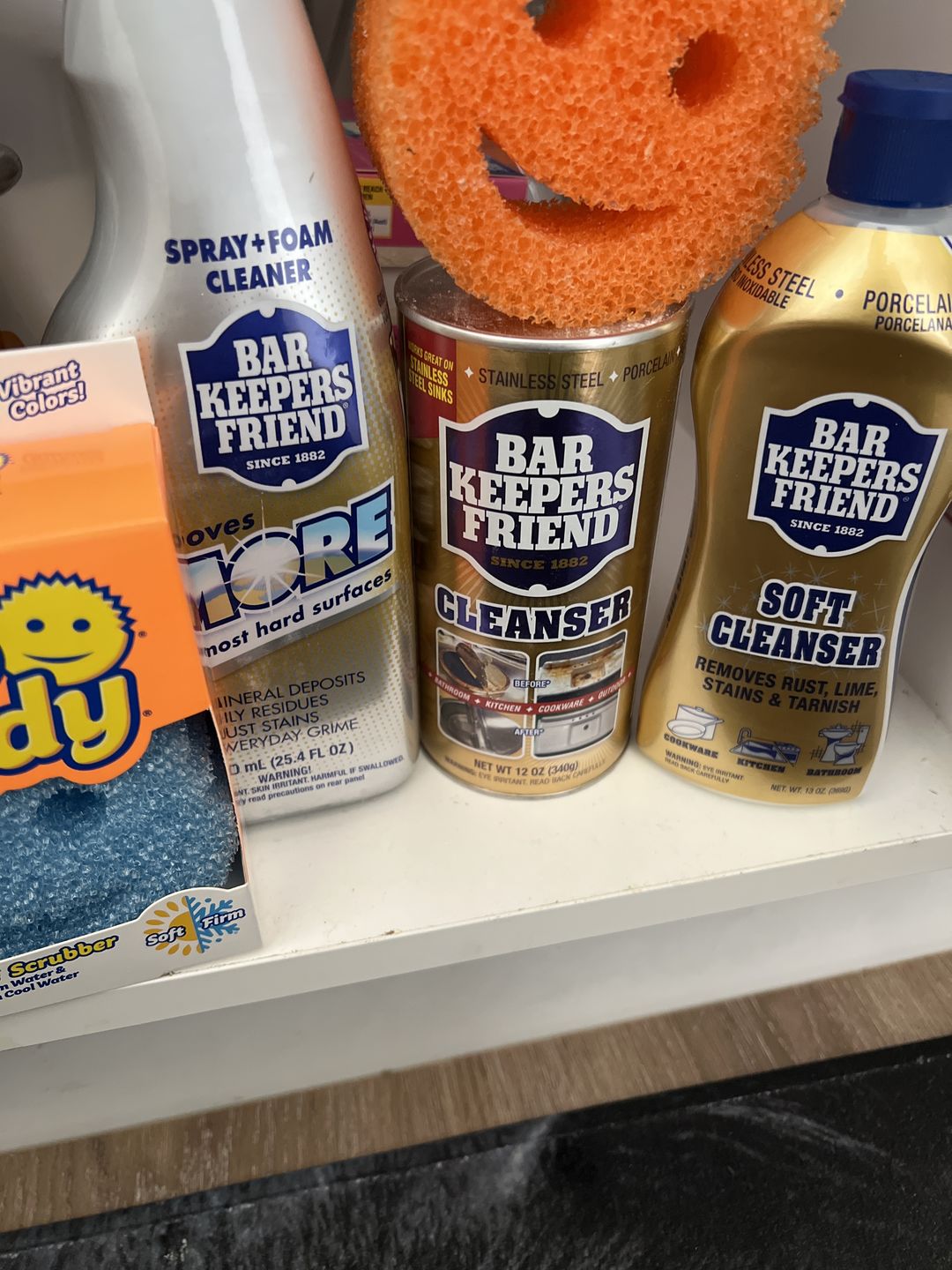 Customer photo review of Double Trio - Bar Keepers Friend x Scrub Daddy