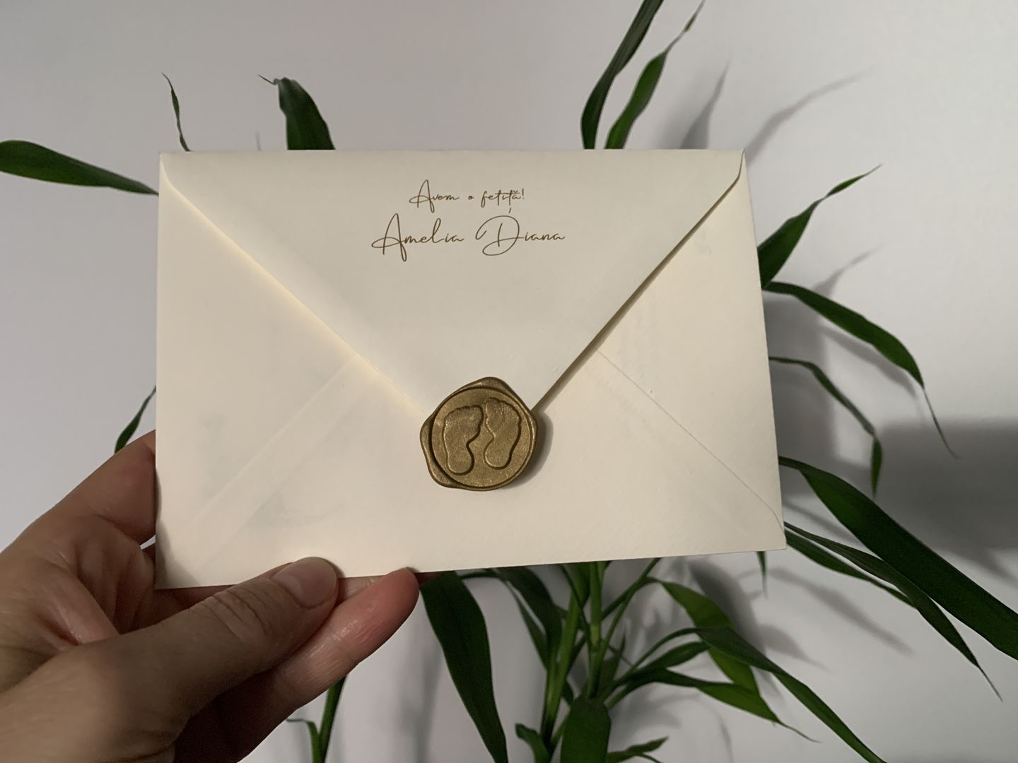 Customer photo review of Classical apes, invitație botez,fetiță/băiețel, handmade
