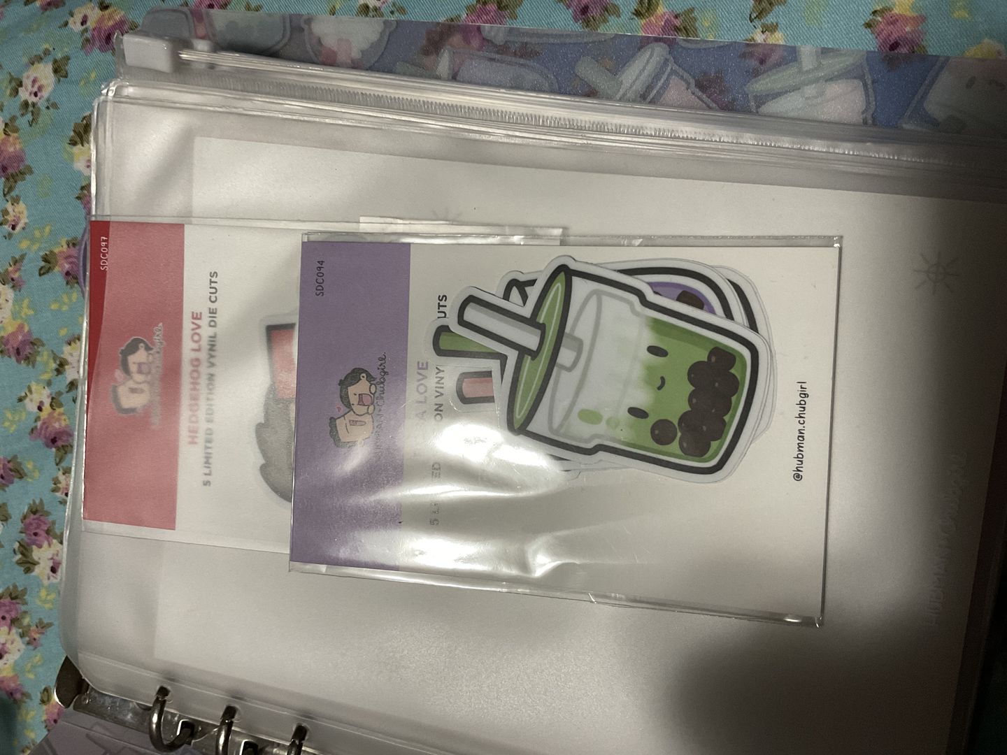 Customer photo review of Boba Die Cut Stickers