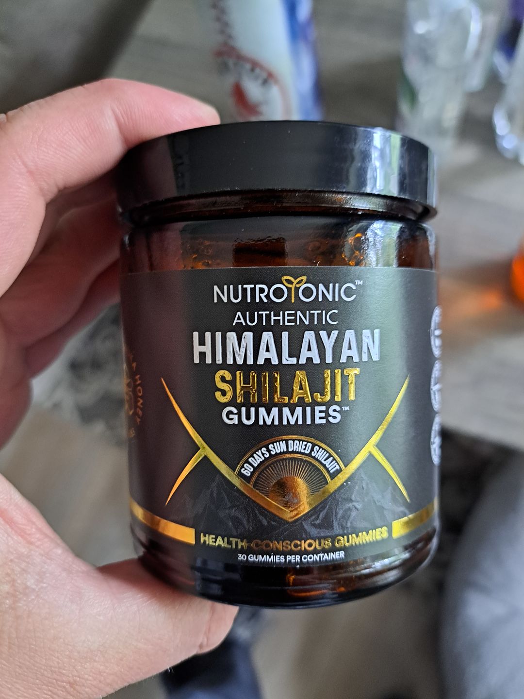 Customer photo review of Authentic Himalayan Shilajit® Gummies Sweetened with Organic Manuka Honey Flavored with Organic Blood Orange Oil & Organic Vanilla