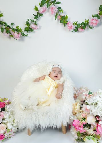 Customer photo review of Baby Girl Birthday Party Dress Toddler Summer Rainbow Pink Cake Princess Dress Girls Pageant Dresses