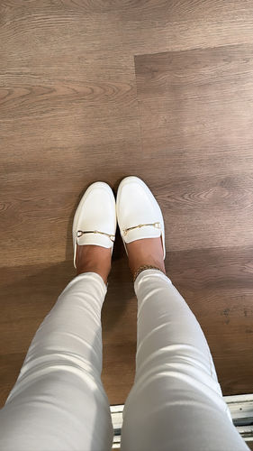 Customer photo review of Petite Slip On Leather Loafers DS85