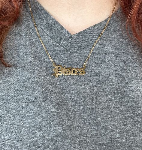 Customer photo review of Zodiac necklace
