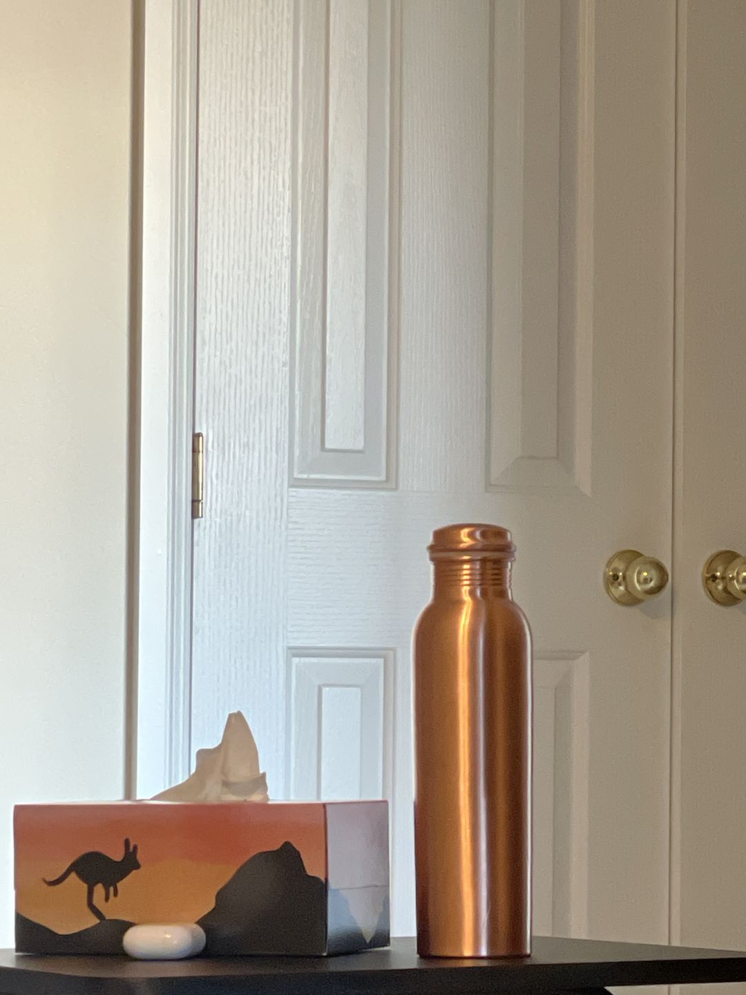 Customer photo review of Matte Copper Water Bottle